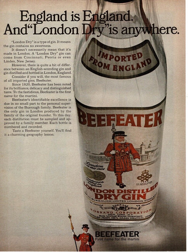 1968 beefeater gin london - 1968,